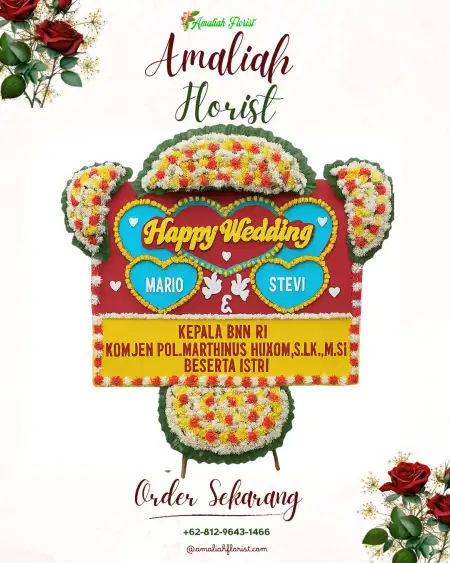 Papan Bunga Pernikahan Mertasinga